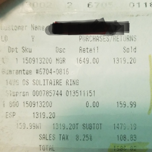 14WG OS SOLITAIRE RING - Picture 3 of 5